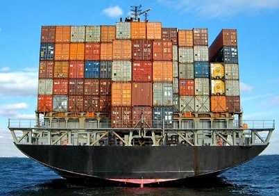 Containership loaded condition