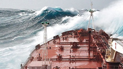 Facing rough seas