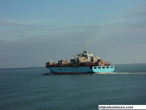 container ship passage