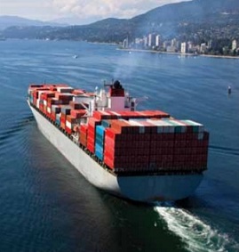 Containership coastal navigation